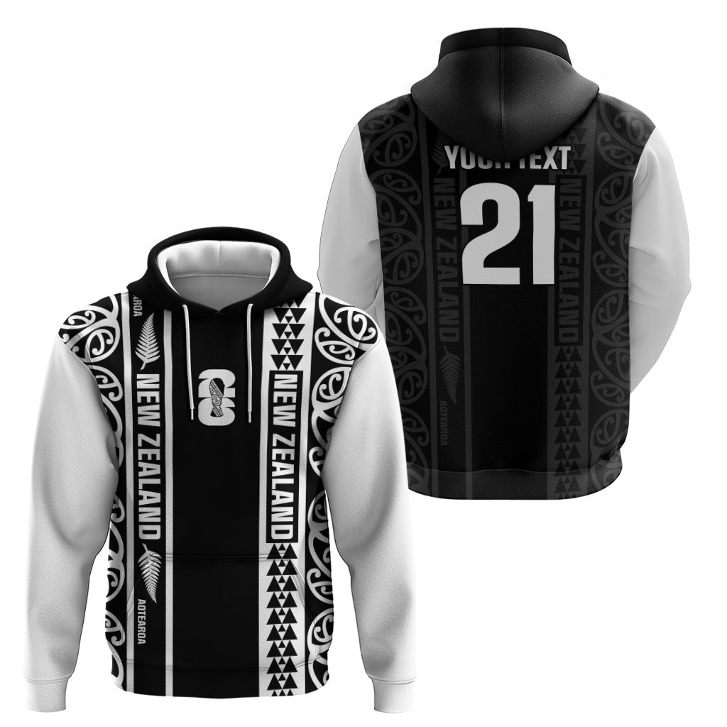 Custom New Zealand Football White Fern Supporter Zip Hoodie