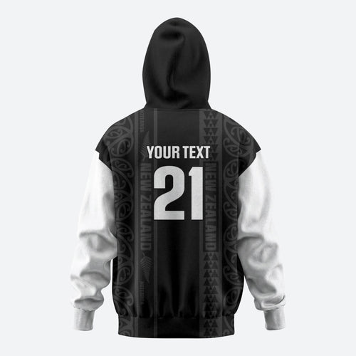 Custom New Zealand Football White Fern Supporter Zip Hoodie