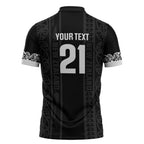 Custom New Zealand Football White Fern Supporter Zipper Polo Shirt