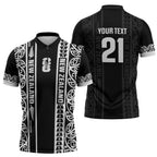 Custom New Zealand Football White Fern Supporter Zipper Polo Shirt