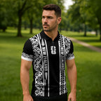 Custom New Zealand Football White Fern Supporter Zipper Polo Shirt