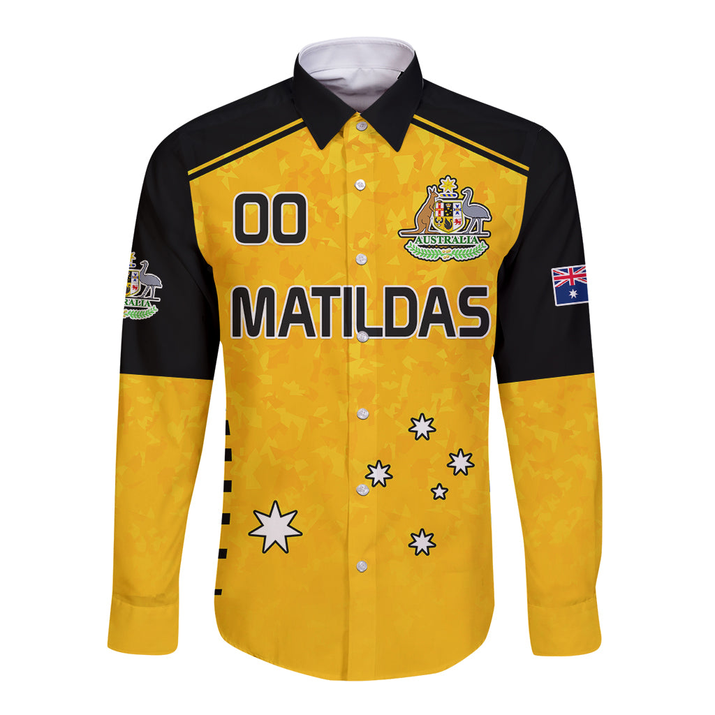 custom-australia-soccer-long-sleeve-button-shirt-matildas-2023-socceroos-black-vibe