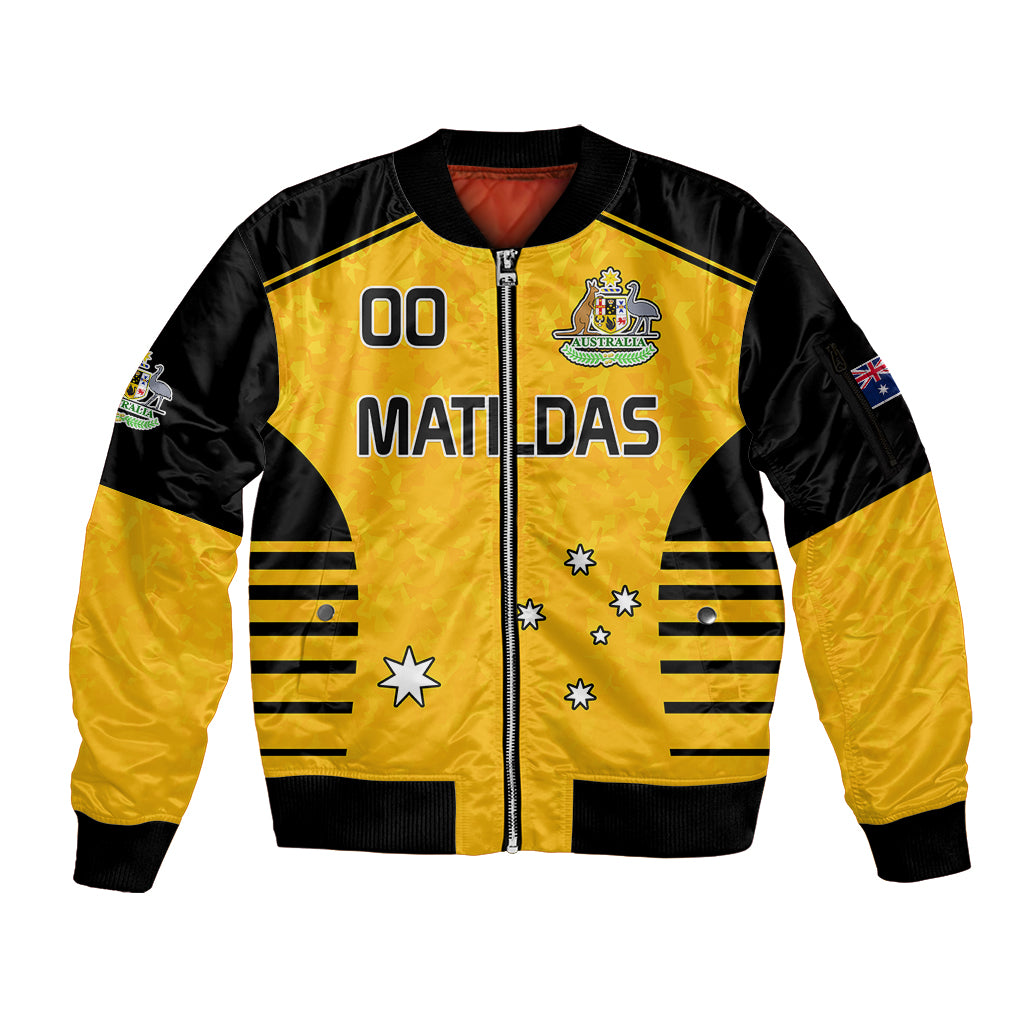 custom-australia-soccer-sleeve-zip-bomber-jacket-matildas-2023-socceroos-black-vibe