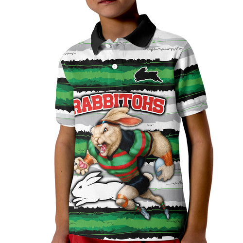 custom-rabbitohs-mascot-rugby-kid-polo-shirt-the-souths-go-champions