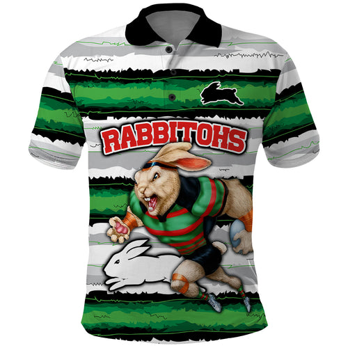 custom-rabbitohs-mascot-rugby-polo-shirt-the-souths-go-champions