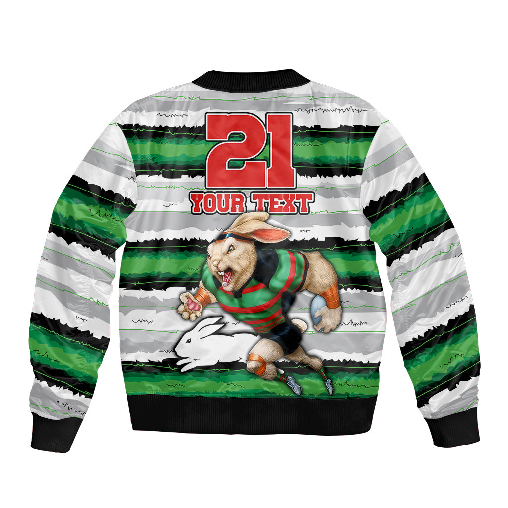 custom-rabbitohs-mascot-rugby-sleeve-zip-bomber-jacket-the-souths-go-champions