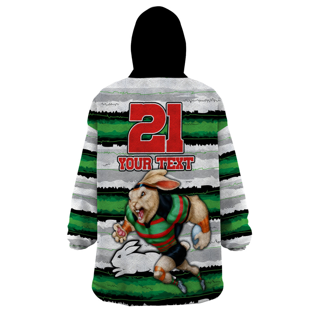 custom-rabbitohs-mascot-rugby-wearable-blanket-hoodie-the-souths-go-champions