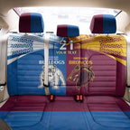 Custom Broncos-Bulldogs Back Car Seat Cover NRL Tribal Half Style