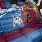 Custom Broncos-Bulldogs Back Car Seat Cover NRL Tribal Half Style