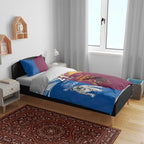 Custom Broncos-Bulldogs Bedding Set NRL Tribal Half Style