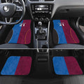 Custom Broncos-Bulldogs Car Mats NRL Tribal Half Style