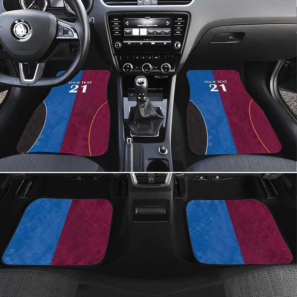 Custom Broncos-Bulldogs Car Mats NRL Tribal Half Style