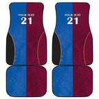 Custom Broncos-Bulldogs Car Mats NRL Tribal Half Style