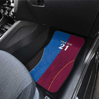Custom Broncos-Bulldogs Car Mats NRL Tribal Half Style