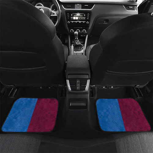 Custom Broncos-Bulldogs Car Mats NRL Tribal Half Style