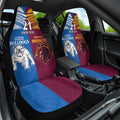 Custom Broncos-Bulldogs Car Seat Cover NRL Tribal Half Style