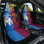 Custom Broncos-Bulldogs Car Seat Cover NRL Tribal Half Style