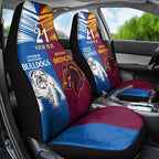 Custom Broncos-Bulldogs Car Seat Cover NRL Tribal Half Style