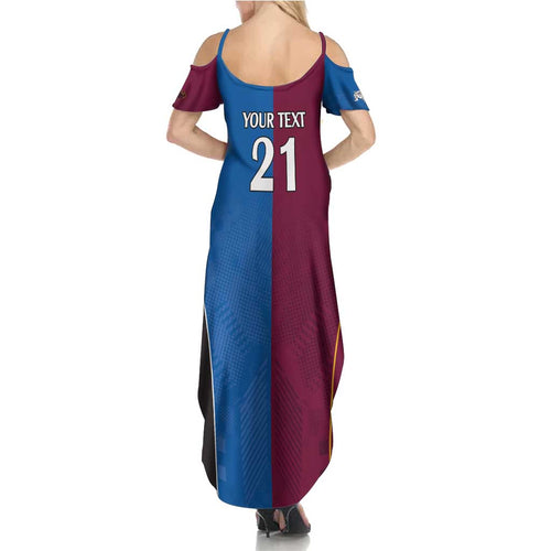 Custom Broncos-Bulldogs Family Matching Summer Maxi Dress and Hawaiian Shirt NRL Tribal Half Style