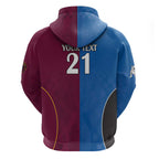 Custom Broncos-Bulldogs Hoodie NRL Tribal Half Style