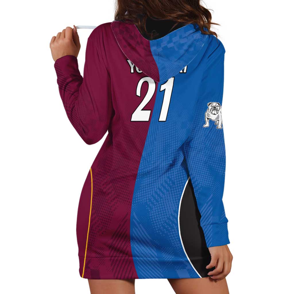 Custom Broncos-Bulldogs Hoodie Dress NRL Tribal Half Style