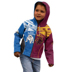 Custom Broncos-Bulldogs Kid Hoodie NRL Tribal Half Style