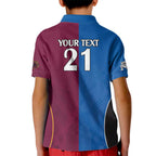 Custom Broncos-Bulldogs Kid Polo Shirt NRL Tribal Half Style