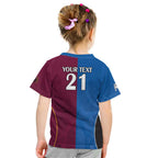 Custom Broncos-Bulldogs Kid T Shirt NRL Tribal Half Style