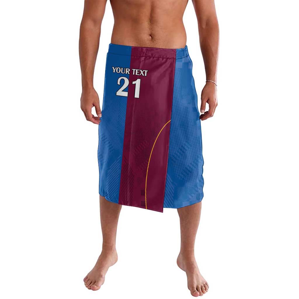 Custom Broncos-Bulldogs Lavalava NRL Tribal Half Style