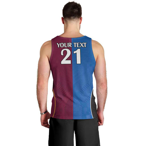 Custom Broncos-Bulldogs Men Tank Top NRL Tribal Half Style