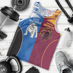 Custom Broncos-Bulldogs Men Tank Top NRL Tribal Half Style