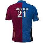 Custom Broncos-Bulldogs Polo Shirt NRL Tribal Half Style