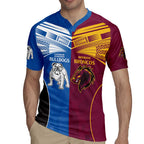 Custom Broncos-Bulldogs Rugby Jersey NRL Tribal Half Style