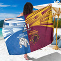 Custom Broncos-Bulldogs Sarong NRL Tribal Half Style