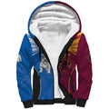 Custom Broncos-Bulldogs Sherpa Hoodie NRL Tribal Half Style
