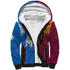 Custom Broncos-Bulldogs Sherpa Hoodie NRL Tribal Half Style
