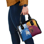 Custom Broncos-Bulldogs Shoulder Handbag NRL Tribal Half Style