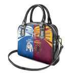 Custom Broncos-Bulldogs Shoulder Handbag NRL Tribal Half Style