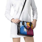 Custom Broncos-Bulldogs Shoulder Handbag NRL Tribal Half Style