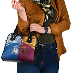 Custom Broncos-Bulldogs Shoulder Handbag NRL Tribal Half Style