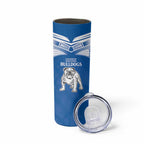 Custom Broncos-Bulldogs Skinny Tumbler NRL Tribal Half Style