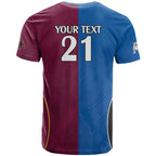 Custom Broncos-Bulldogs T Shirt NRL Tribal Half Style