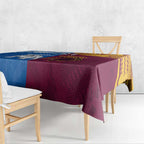 Custom Broncos-Bulldogs Tablecloth NRL Tribal Half Style