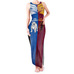 Custom Broncos-Bulldogs Tank Maxi Dress NRL Tribal Half Style