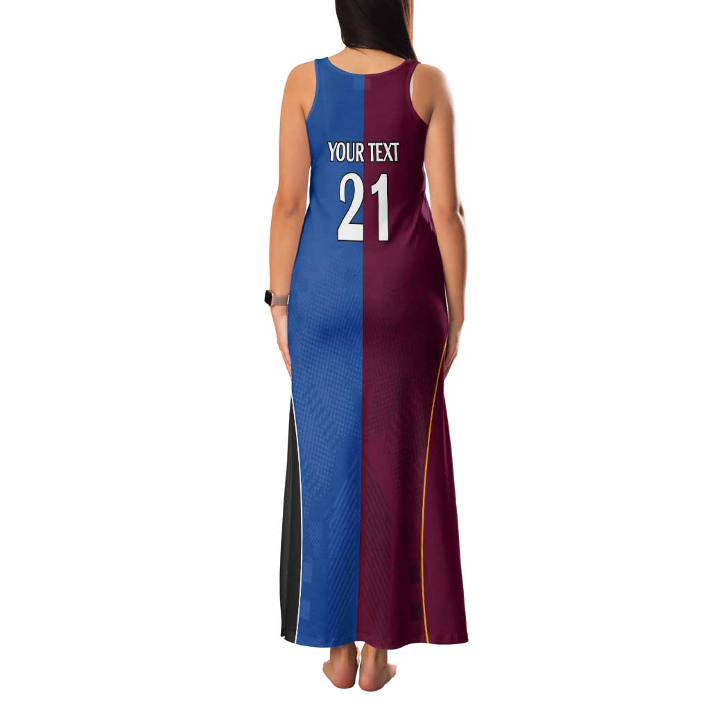 Custom Broncos-Bulldogs Tank Maxi Dress NRL Tribal Half Style