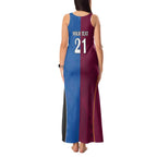 Custom Broncos-Bulldogs Tank Maxi Dress NRL Tribal Half Style