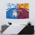 Custom Broncos-Bulldogs Tapestry NRL Tribal Half Style