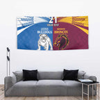 Custom Broncos-Bulldogs Tapestry NRL Tribal Half Style