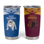 Custom Broncos-Bulldogs Tumbler Cup NRL Tribal Half Style