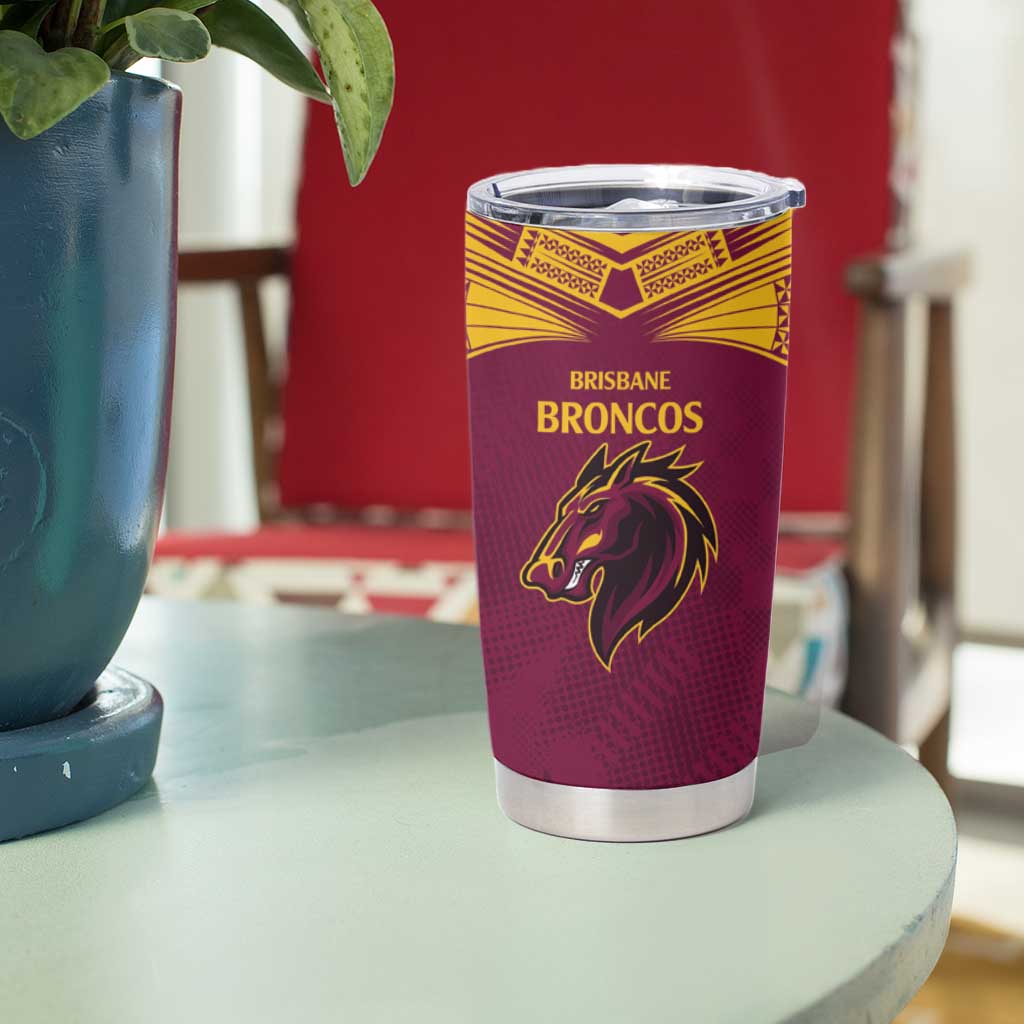 Custom Broncos-Bulldogs Tumbler Cup NRL Tribal Half Style